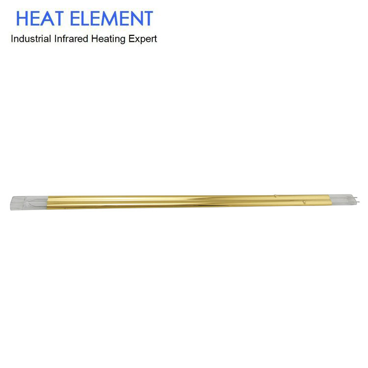 15105r Substituição 1000W 235V Lâmpada de aquecimento infravermelho de onda curta com tubo único de quartzo refletor dourado com CE