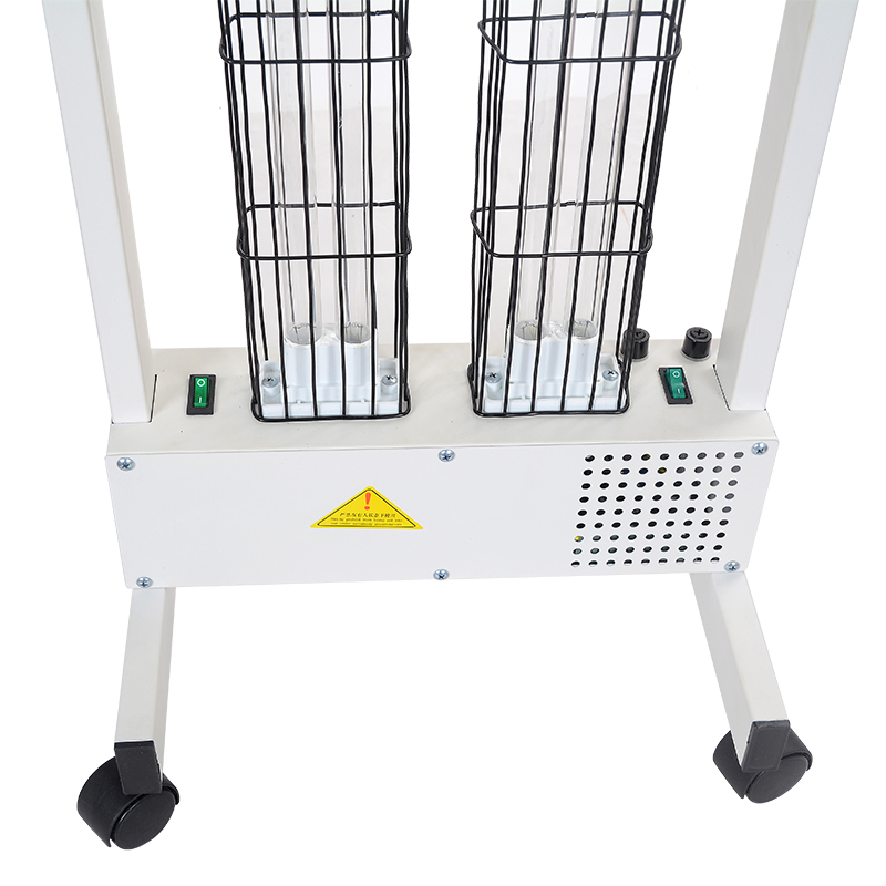 Desinfetante UV portátil 254nm sem ozônio, esterilizador UV branco para esterilização de ar em grandes áreas 300W lâmpada germicida com carrinho