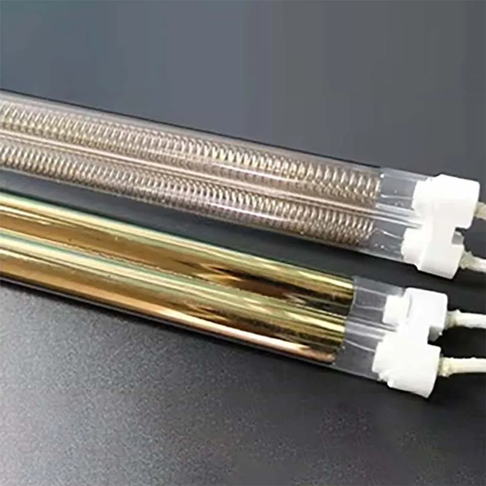 Lâmpada de tubo duplo infravermelho para aquecimento eficiente em custo para linhas de secagem industrial
