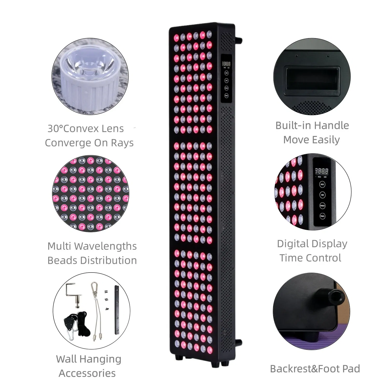 Lâmpada de Terapia Infravermelha LED Avançada para Cicatrização da Pele
