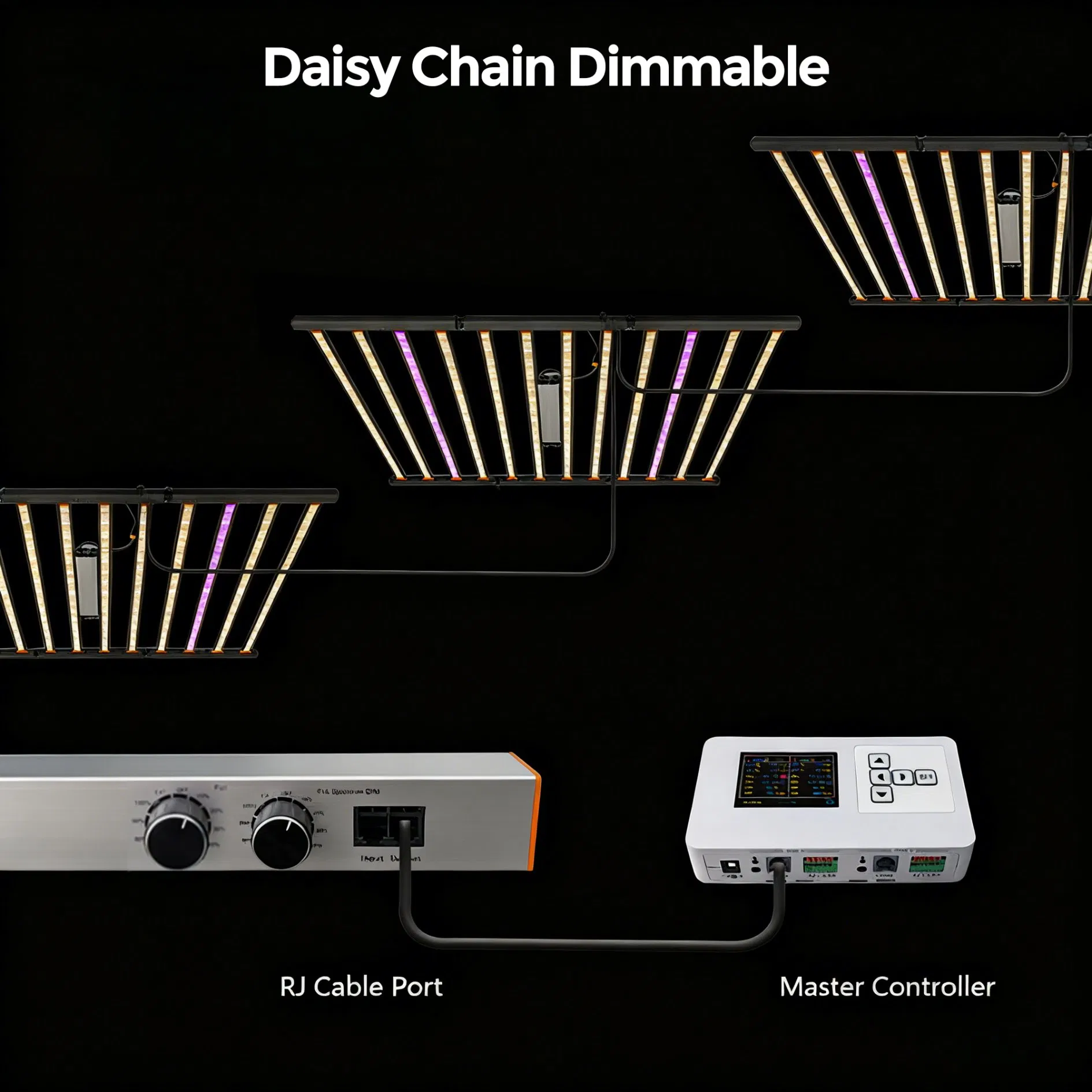 Multispectrum 1200W 6*6 FT Luz de Cultivo LED de Alta Potência Espectro Completo para Estufas de Grande Escala