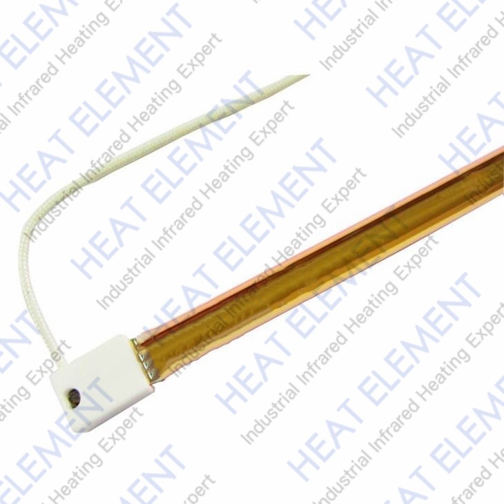 15105r Substituição 1000W 235V Lâmpada de aquecimento infravermelho de onda curta com tubo único de quartzo refletor dourado com CE