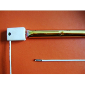 15105r Substituição 1000W 235V Lâmpada de aquecimento infravermelho de onda curta com tubo único de quartzo refletor dourado com CE