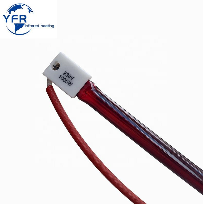 R7s Sk15 220V 230V 1000W 2000W Lâmpada de Aquecimento Infravermelho de Tubo Único de Rubi Emissor de Luz Tubo Aquecedor de Quartzo Lâmpada Halógena IR para Forno de Sabor Lâmpada de Calor Halógena