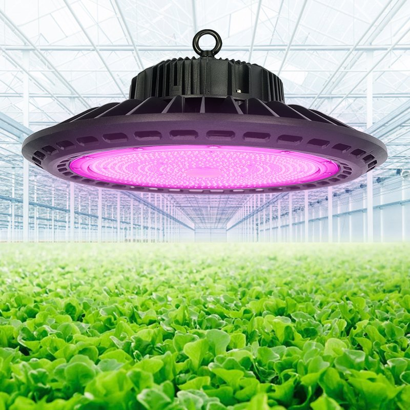 Luz de Cultivo LED UFO de Espectro Completo à Prova d'Água para Plantas de Estufa Comercial