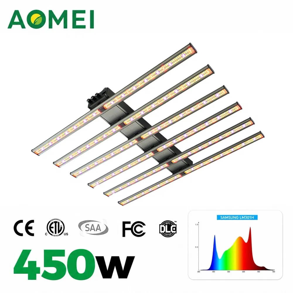 450W Luz de Cultivo LED Dobrável de Espectro Completo com 3 Dimerização de Canal para Plantas de Interior Estufa
