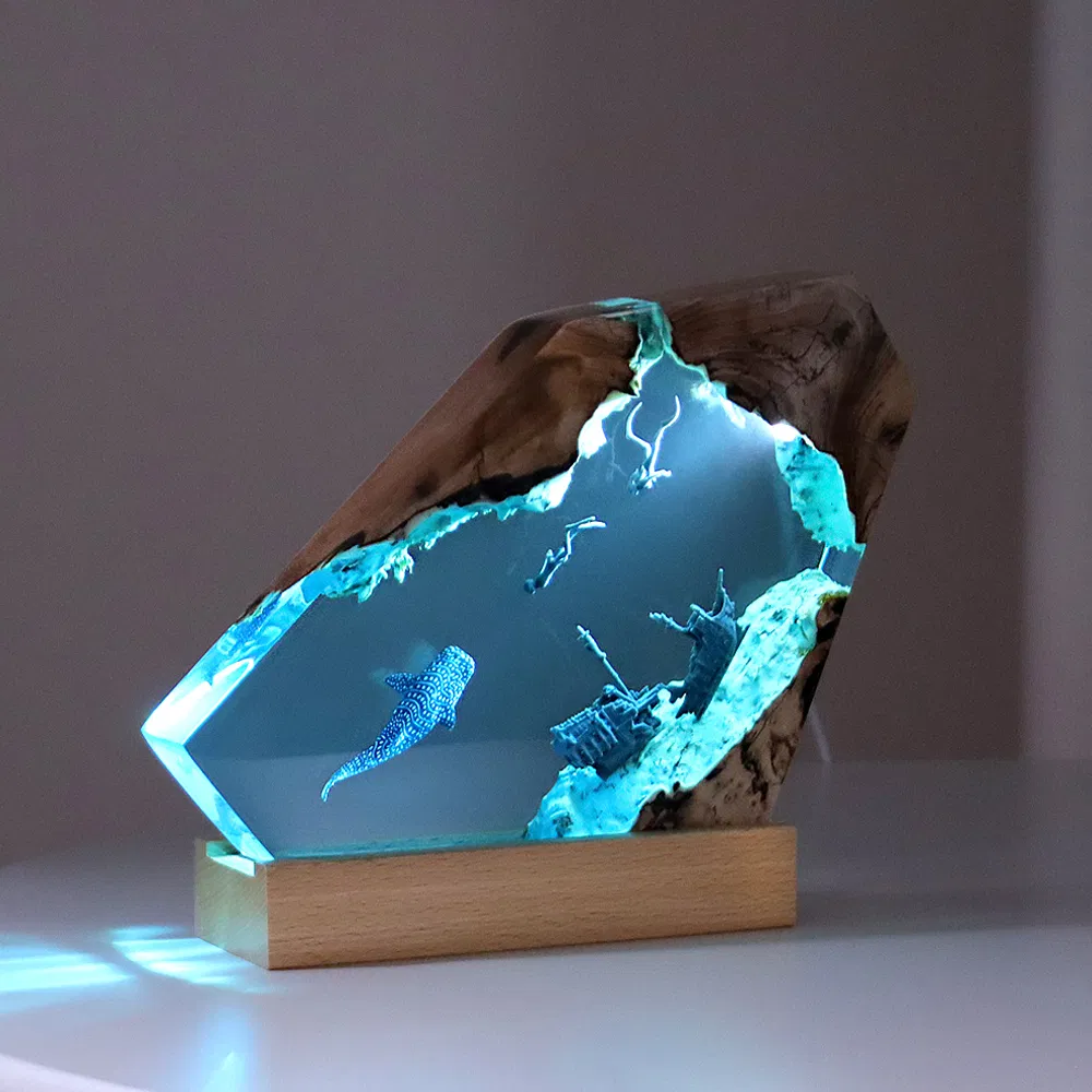 Lâmpada de Mesa Interna Multicolorida Iluminada para Natal, Luminárias de Fábrica, Luzes LED para Quarto, Lâmpada Nórdica