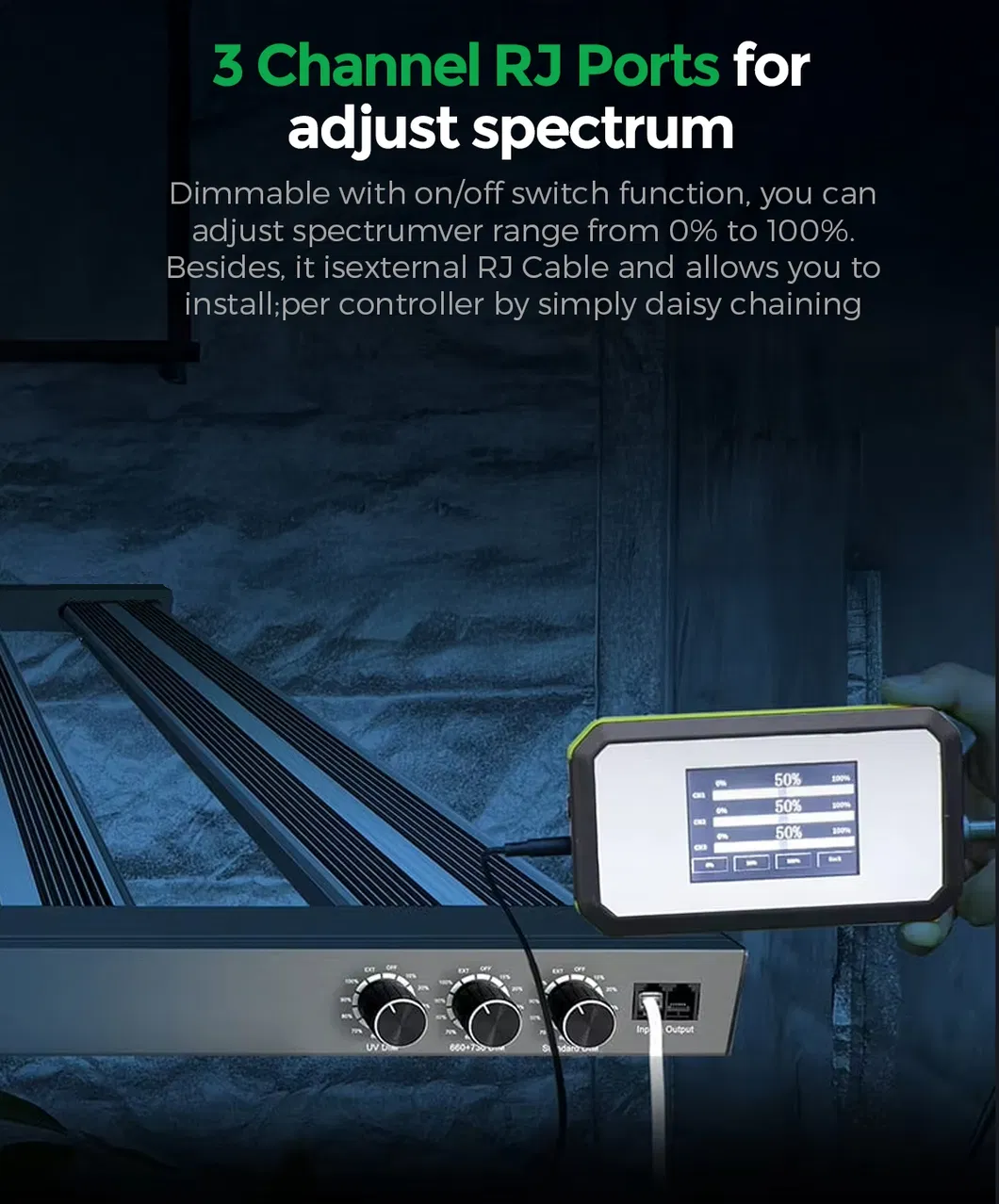 IR UV 450W Mamute com Refletor Lm301 Lm301b Lm301h Luz de Crescimento LED para Agricultura Vertical