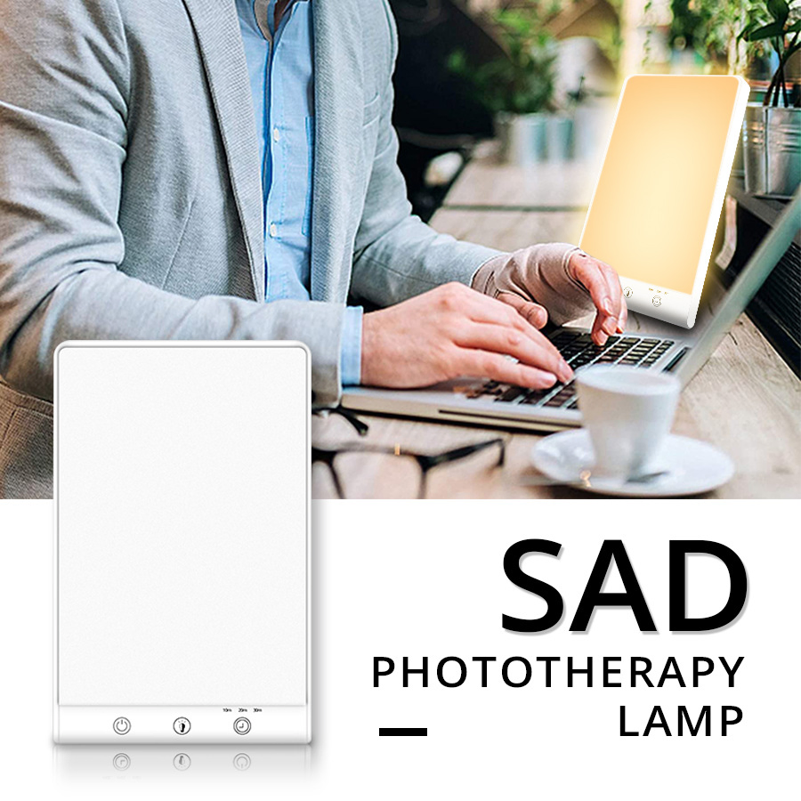 Luz de Fototerapia Triste Luz Feliz Imitando Luz Solar Ajuste Inteligente Lâmpada de Cura Emocional