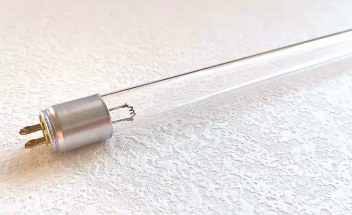 Lâmpada Tubular UV Germicida de Luz Ultravioleta em Vidro Transparente 254nm 185nm T5 T8