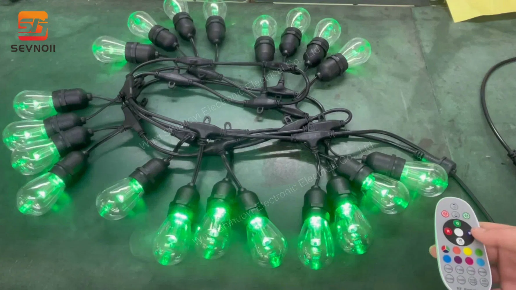 Luzes festoon RGB comerciais à prova de quebra com controle remoto para luz de crescimento de plantas