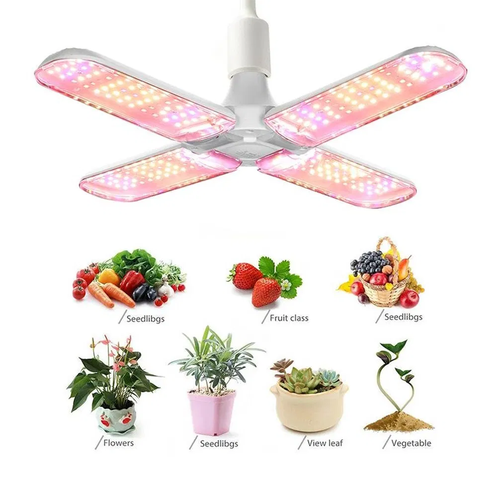 Lâmpada de Cultivo LED de Espectro Completo Dobrável para Estufa, Sementeira Interna, Flores, Plantas, Frutas, Suculentas, Hidropônica, Fito
