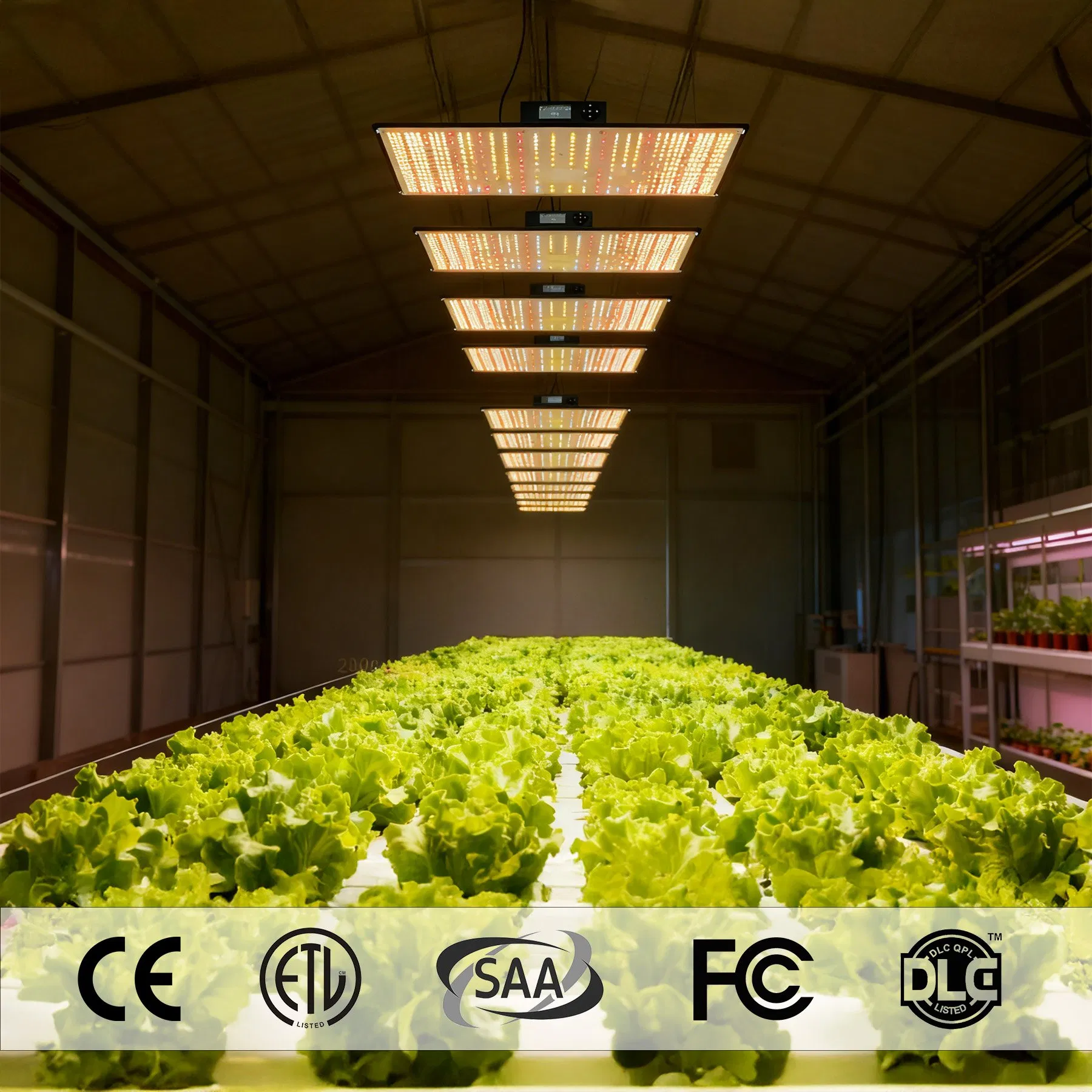 Fixture de Iluminação LED para Cultivo Hidropônico e Aplicações de Agricultura Vertical