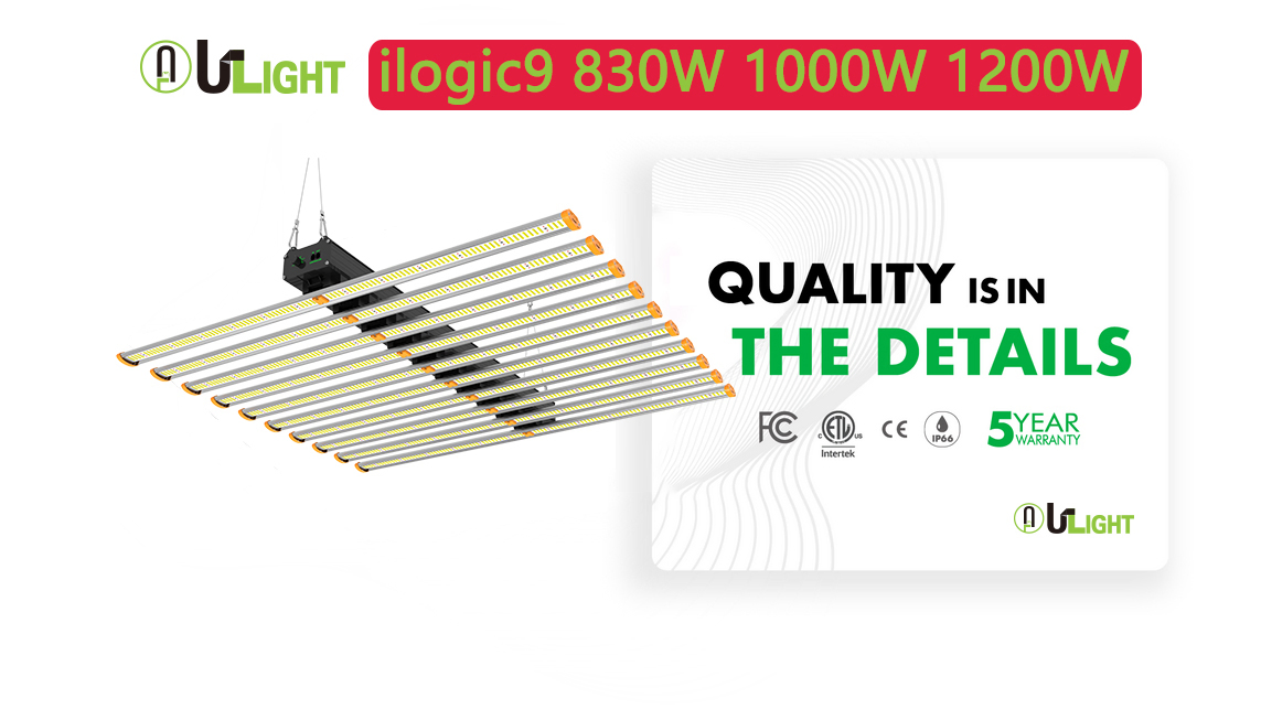 Ulight Ilogic9 1200W Luz de Cultivo LED de Alta Potência de Espectro Completo UV/IR