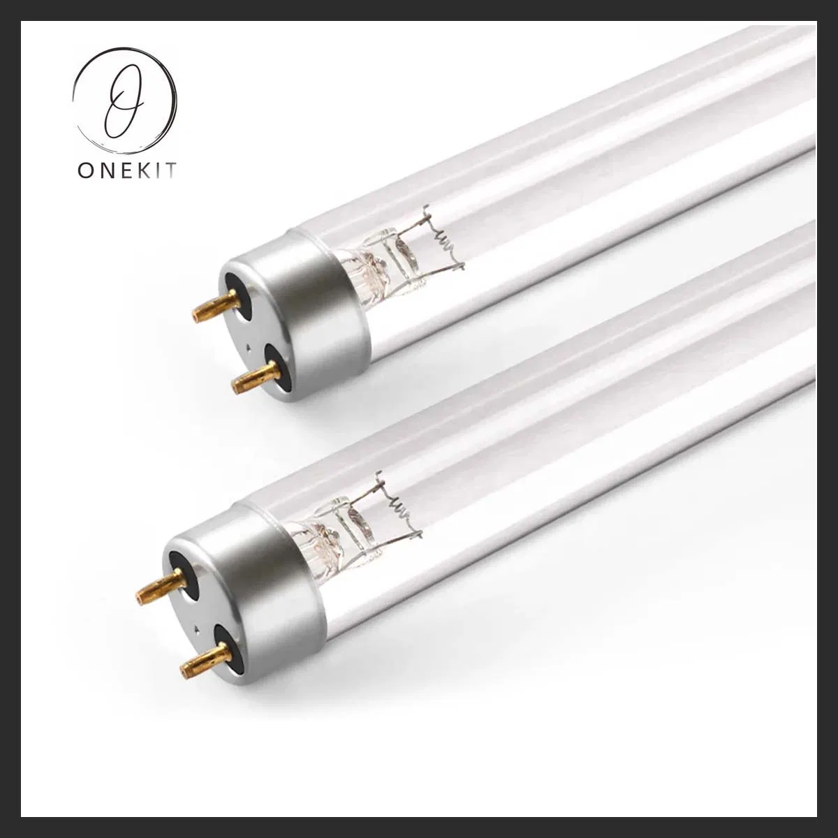 Lâmpada Tubular UV Germicida de Luz Ultravioleta em Vidro Transparente 254nm 185nm T5 T8