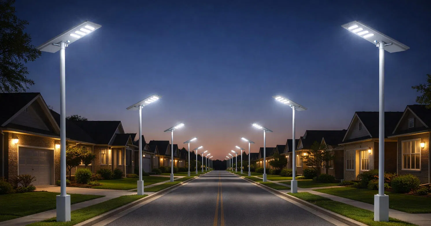 120W Luminária Solar All in One de Alta Potência e Longa Vida Útil para Uso Comercial