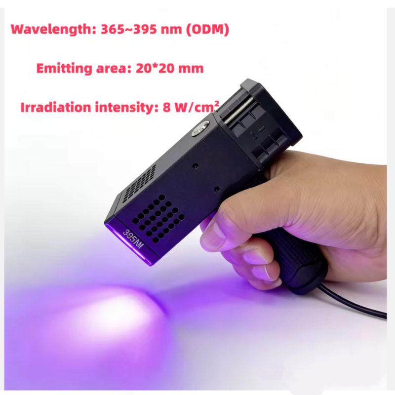 Lâmpada Ultravioleta 365nm 385nm 395nm 405nm Lâmpada LED UV Portátil Sistema de Cura UV LED