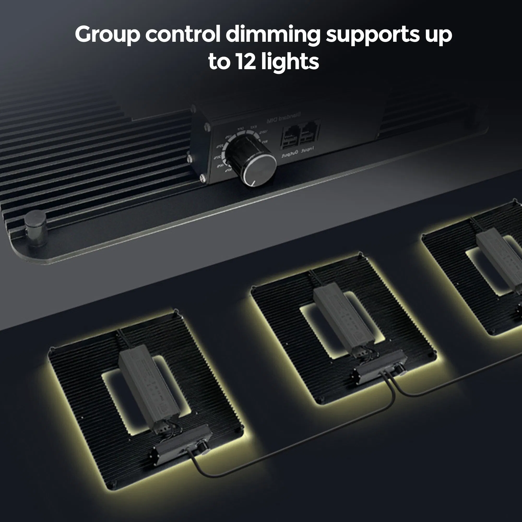 Painel de Luz LED de Crescimento de Plantas de Espectro Completo com Sistema de Resfriamento Avançado para Tomates, Verduras Folhosas e Flores