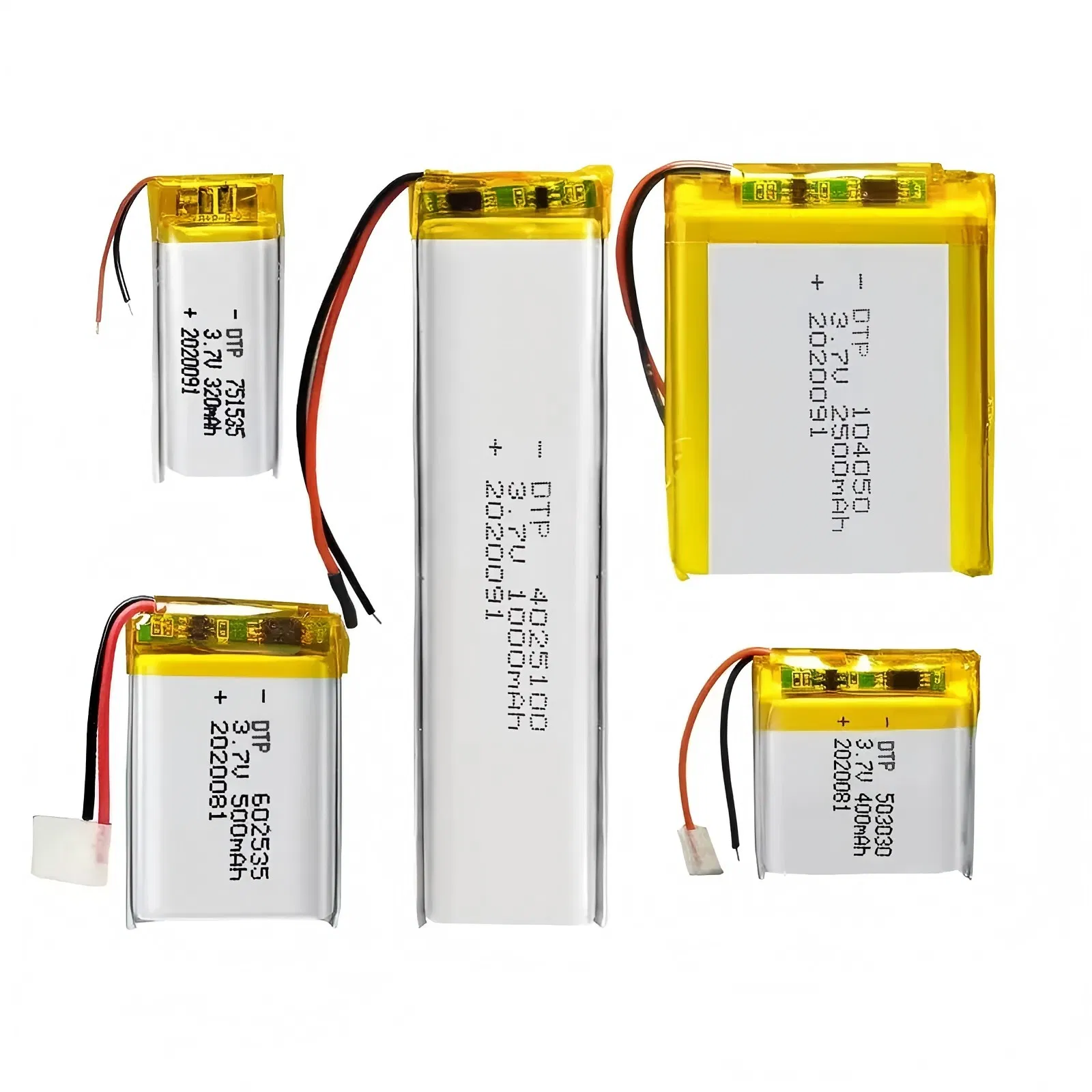 المخزون Dtp502035 كود IEC62133 شهادة RoHS لبطارية ليثيوم بوليمر 300mAh ليثيوم بوليمر 3.7V