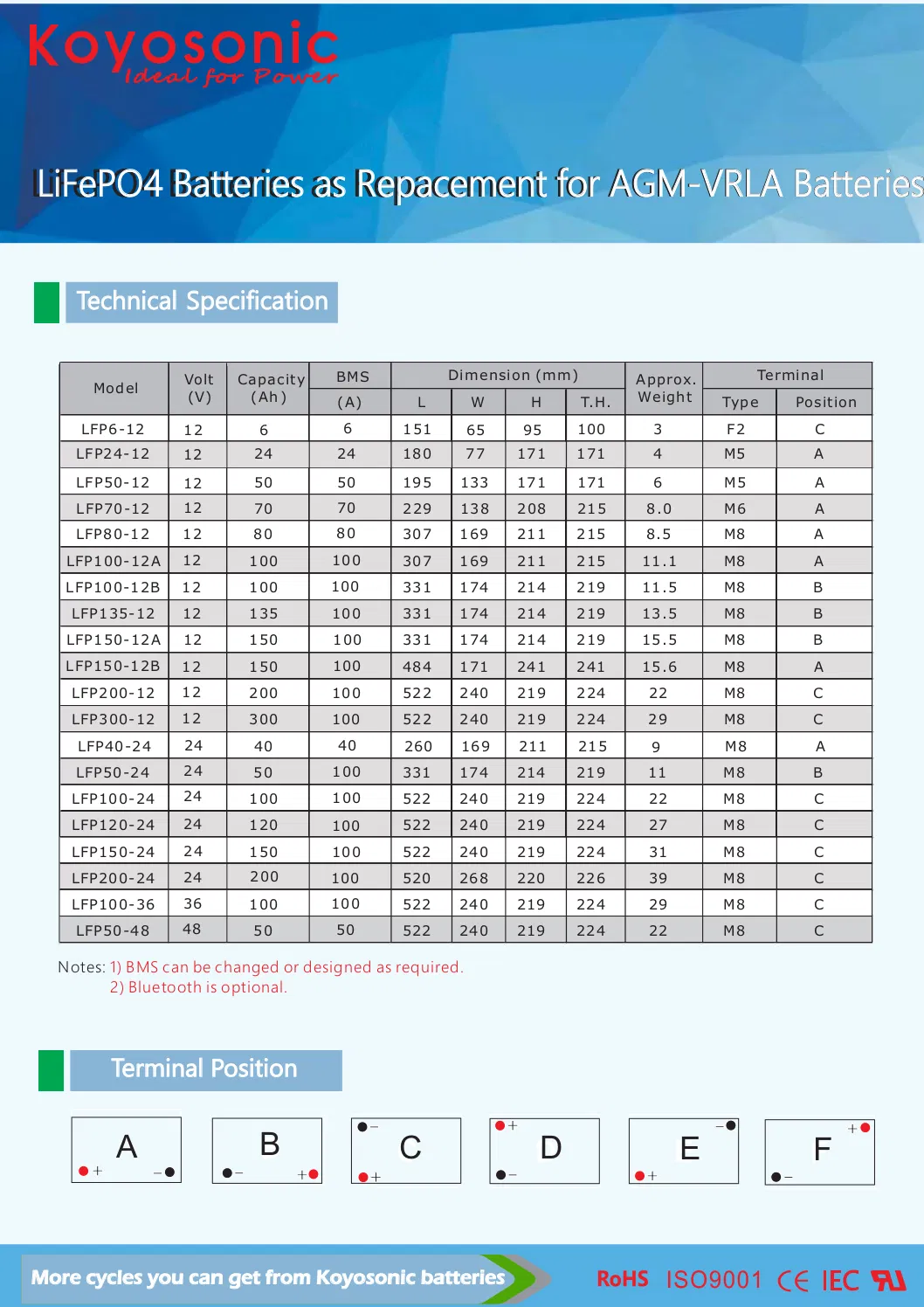 حلول بطاريات ليثيوم مخصصة بسعة عالية 24V 25.6V 120ah