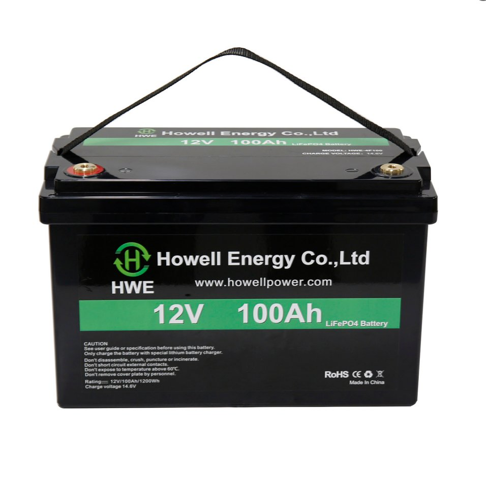 بطارية دورة عميقة 12V 100ah LiFePO4 بطارية ليثيوم أيون صوديوم عربة تخييم عربات الجولف/RV/المركبات المنزلية إضاءة شمسية ضوء فيضان شمسي ضوء شارع شمسي دراجة نارية