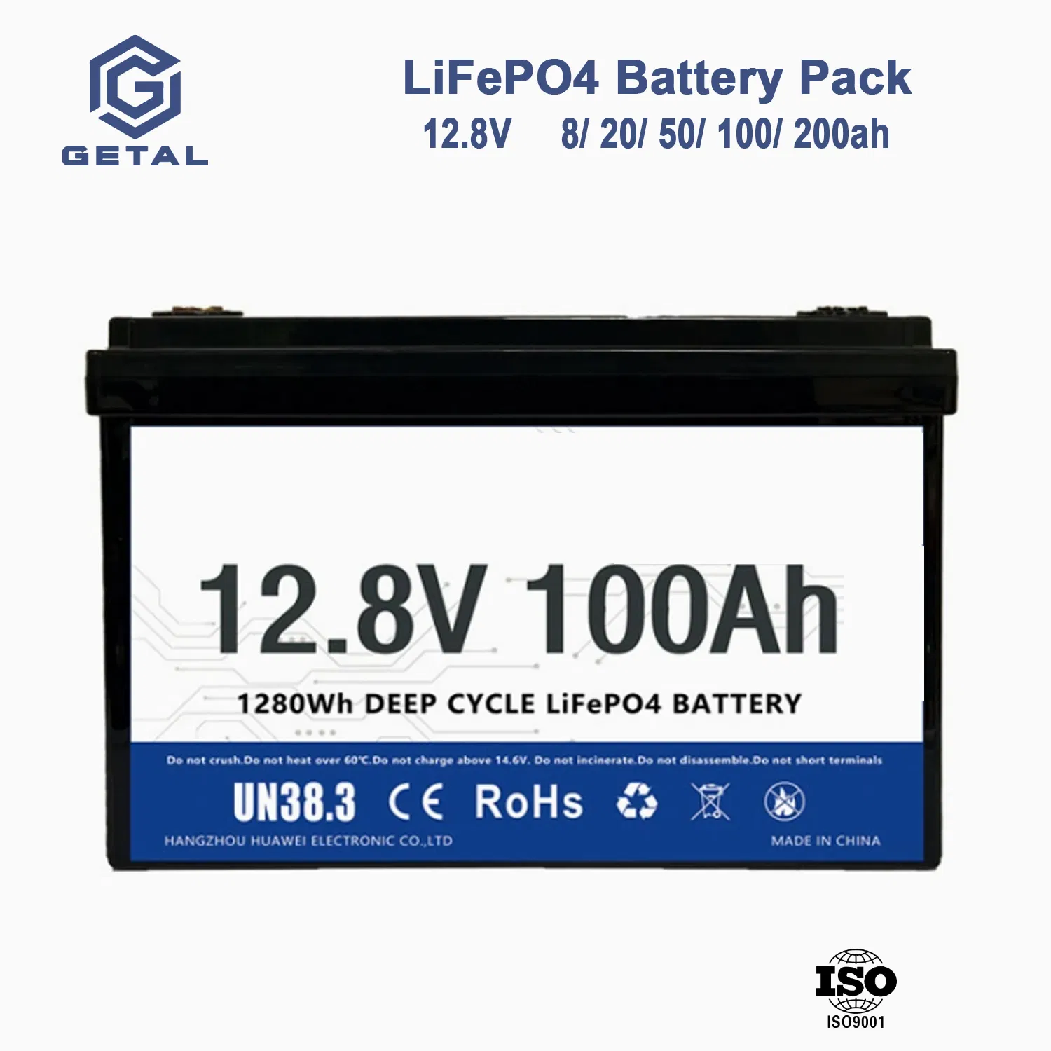 12V 100ah بطارية فوسفات الحديد الليثيوم للدورة العميقة لاستبدال بطارية الرصاص الحمضية لنظام خارج الشبكة