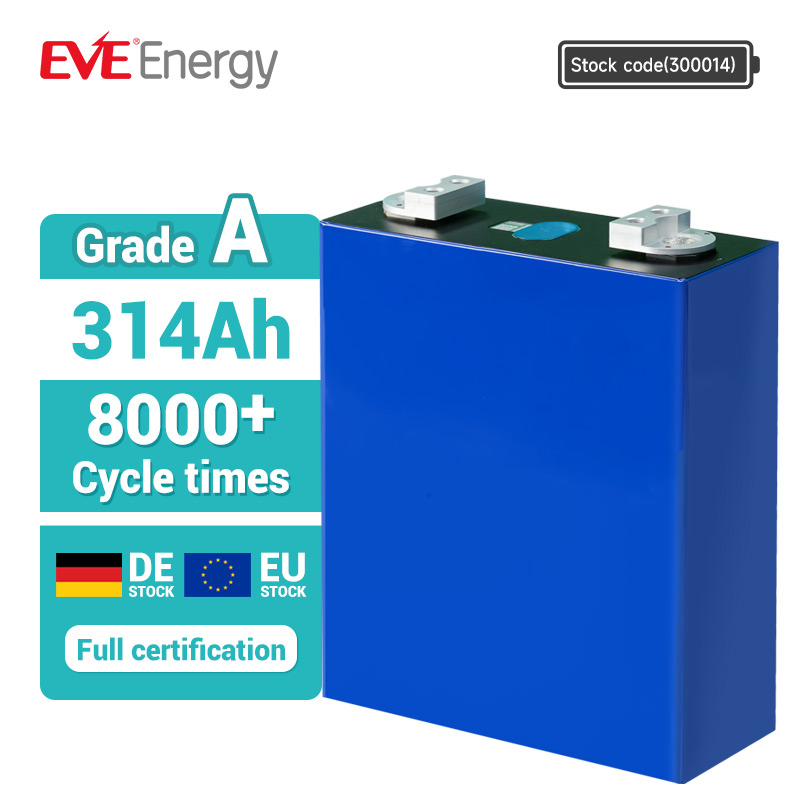 إيف 314ah بطارية ليثيوم 3.2V LiFePO4 بطارية أيون الليثيوم خلية بطارية لتخزين الطاقة نظام الطاقة الشمسية