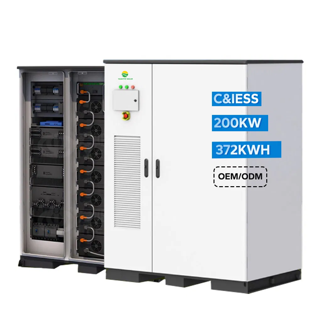 نظام بطارية ليثيوم يانغتسي 200kw+372kwhl LiFePO4 تبريد هواء خارج الشبكة لخزانة تخزين الطاقة عالية القدرة