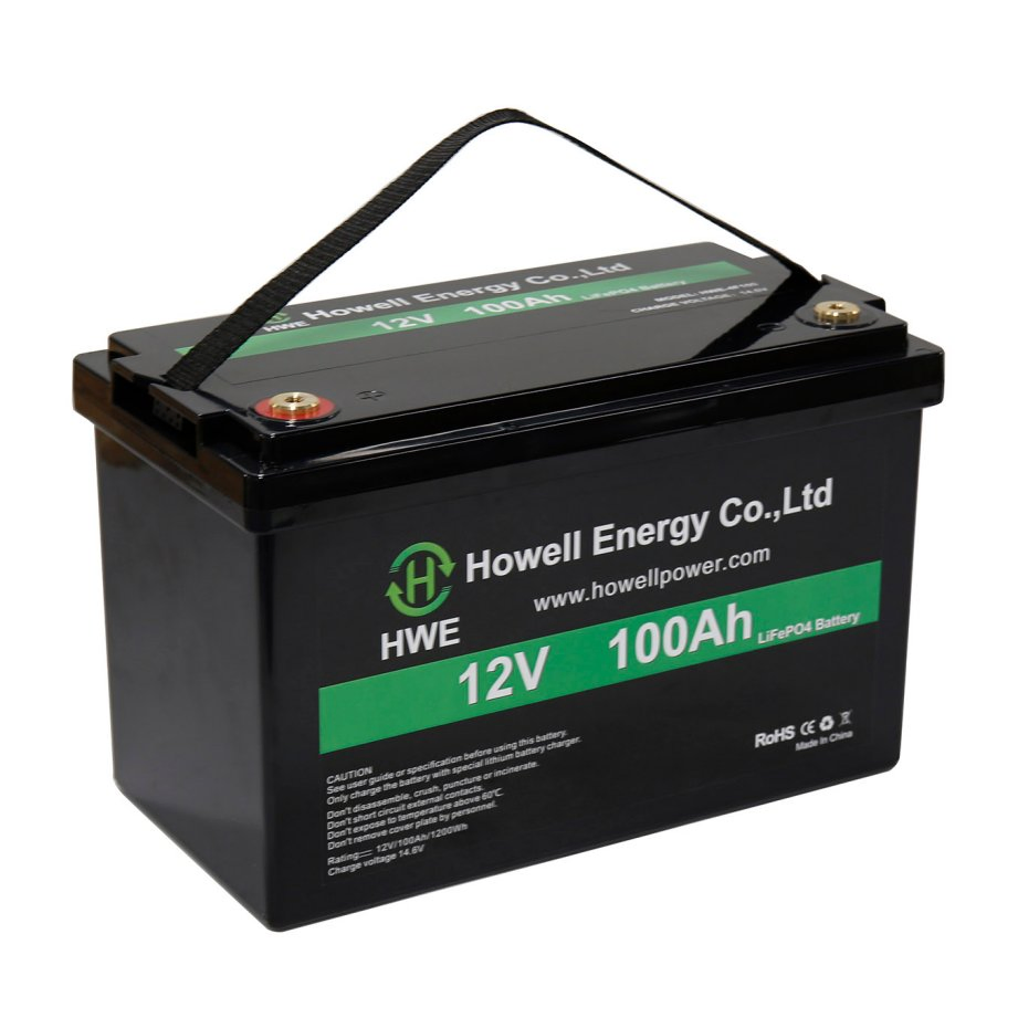 بطارية دورة عميقة 12V 100ah LiFePO4 بطارية ليثيوم أيون صوديوم عربة تخييم عربات الجولف/RV/المركبات المنزلية إضاءة شمسية ضوء فيضان شمسي ضوء شارع شمسي دراجة نارية
