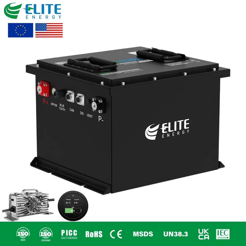 الولايات المتحدة الاتحاد الأوروبي مخزون 36V 48V 72V 54ah 105ah 150ah 200ah حزمة بطارية ليثيوم أيون لعربة الجولف LiFePO4 مجموعة تحويل مع شاحن وشاشة عرض