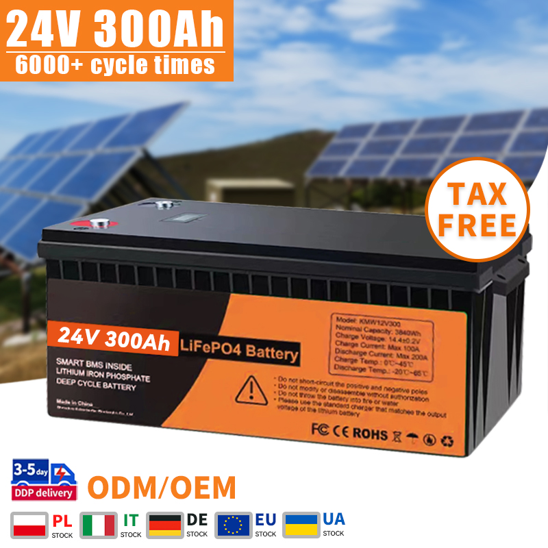 24V 300ah بطارية ليثيوم 100ah 150ah 200ah 230ah 280ah 400ah LiFePO4 حزمة بطارية لنظام الطاقة الشمسية المنزلية