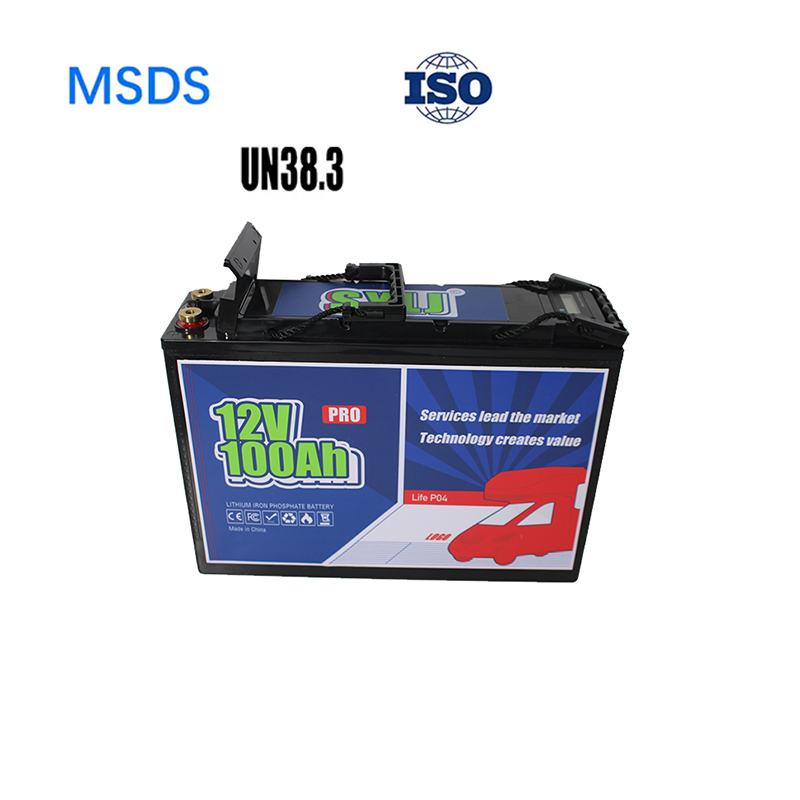 LiFePO4 دورة عميقة 100ah 12V بطارية ليثيوم مع نظام إدارة البطارية مدمج 3000-5000 للسيارات الترفيهية/المخيمات البحرية/التجوال/الفان