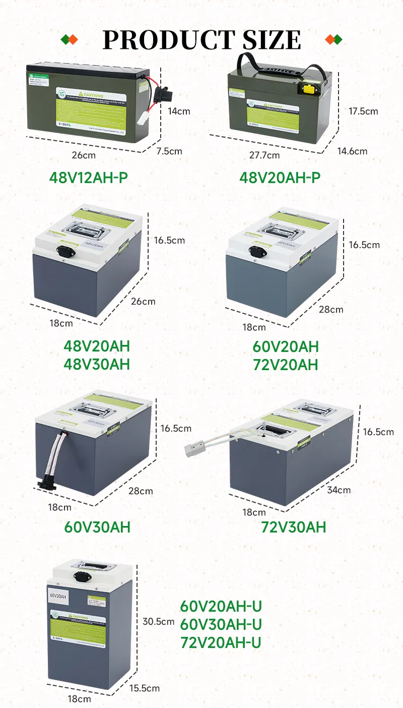 60V20ah-U بطارية ليثيوم لدراجة كهربائية بطارية دراجة نارية مصنع صيني شهادة Un38.3