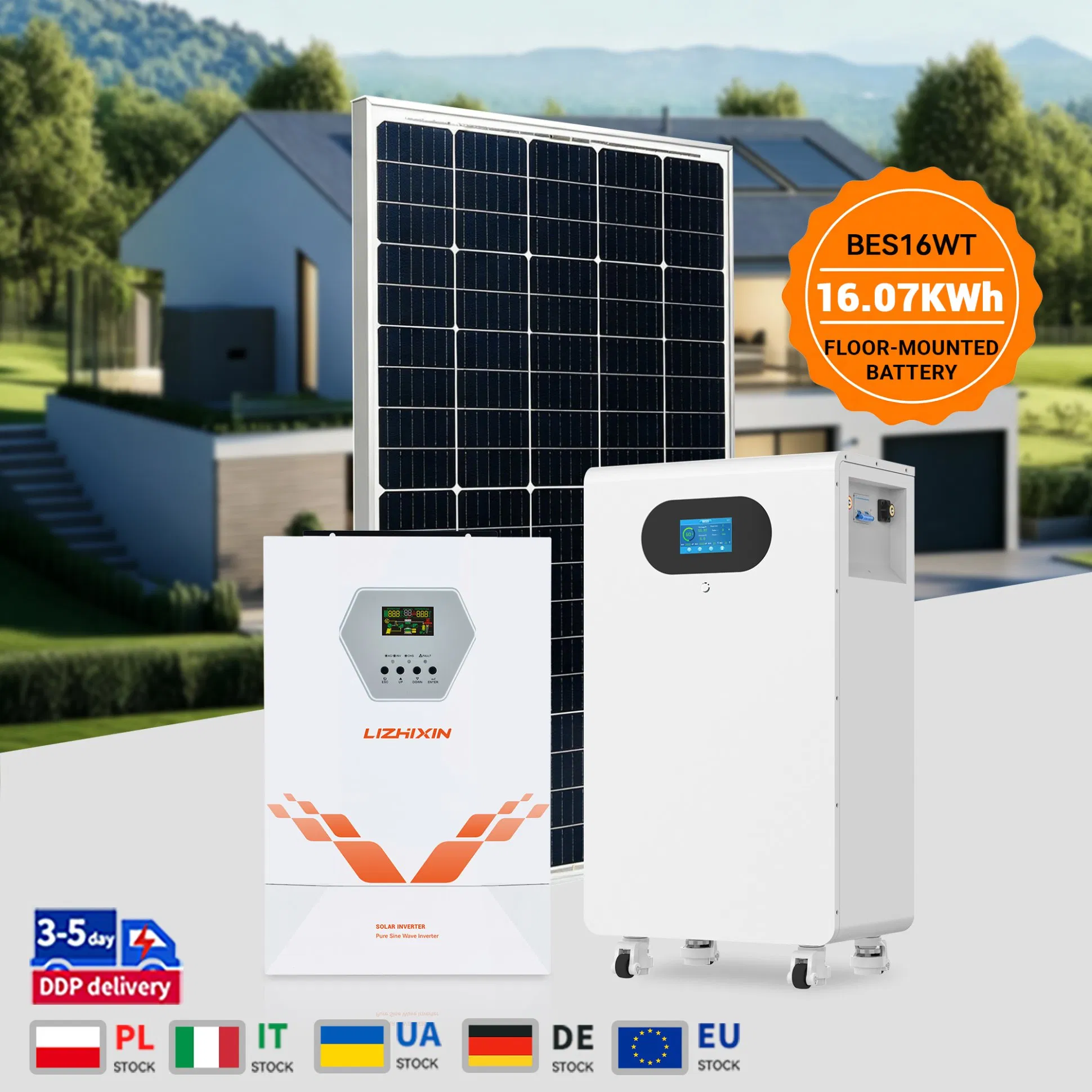 51.2V 314ah 1p16s 16.07kwh نظام تخزين الطاقة المنزلية بطاريات ليثيوم قابلة لإعادة الشحن LiFePO4 بطارية أرضية