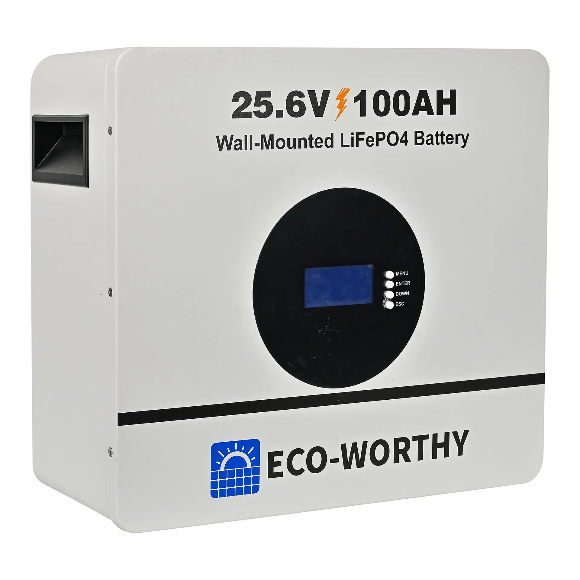بطارية احتياطية 25.6V 100ah LiFePO4 ليثيوم شمسية دورة عميقة 2560kwh بطاريات تخزين الطاقة المثبتة على الحائط للمنزل