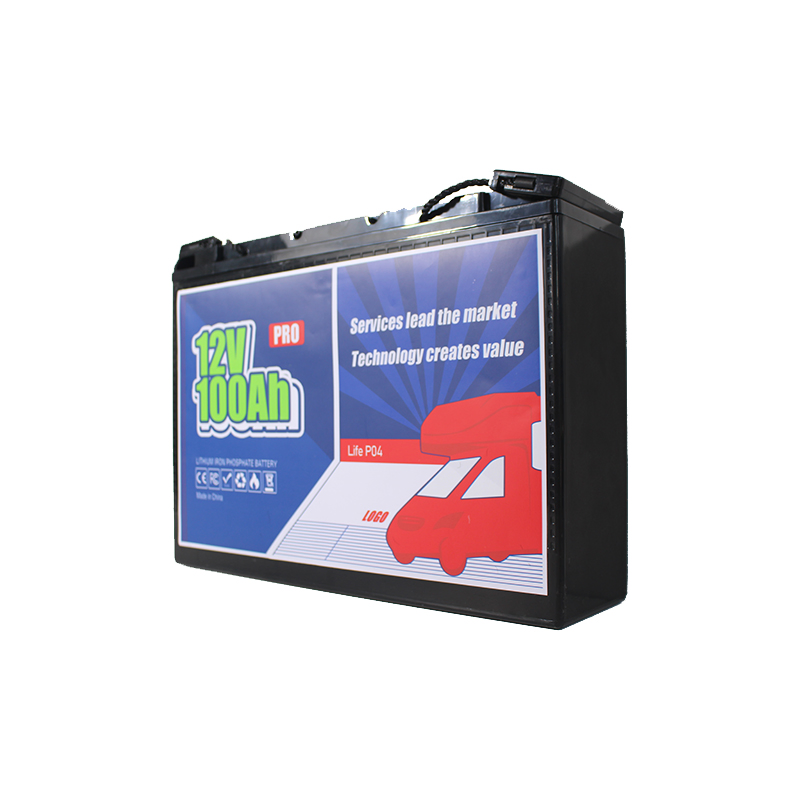 LiFePO4 دورة عميقة 100ah 12V بطارية ليثيوم مع نظام إدارة البطارية مدمج 3000-5000 للسيارات الترفيهية/المخيمات البحرية/التجوال/الفان