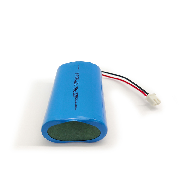 بطارية ليثيوم أيون قابلة لإعادة الشحن مخصصة 2s1p 18650 7.4V 2600mAh بطارية ليثيوم أيون لمكبر الصوت المحمول
