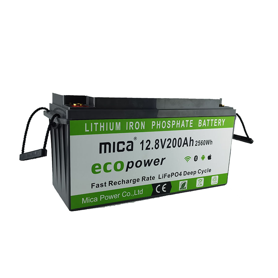 مصنع 12V 200ah بطارية ليثيوم LiFePO4 بديل بطارية الرصاص الحمضية 200ah 2.56kwh بطارية تخزين الطاقة الشمسية لعربات الجولف واليخوت والقوارب والمركبات الترفيهية مع شهادة CE Un38.3