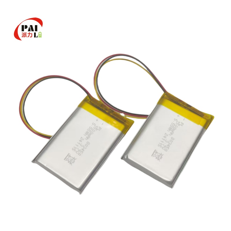 خلايا أكياس مخصصة 3.7V بطارية بوليمر 803450 بطارية ليثيوم أيون قابلة لإعادة الشحن بطارية ليثيوم بوليمر