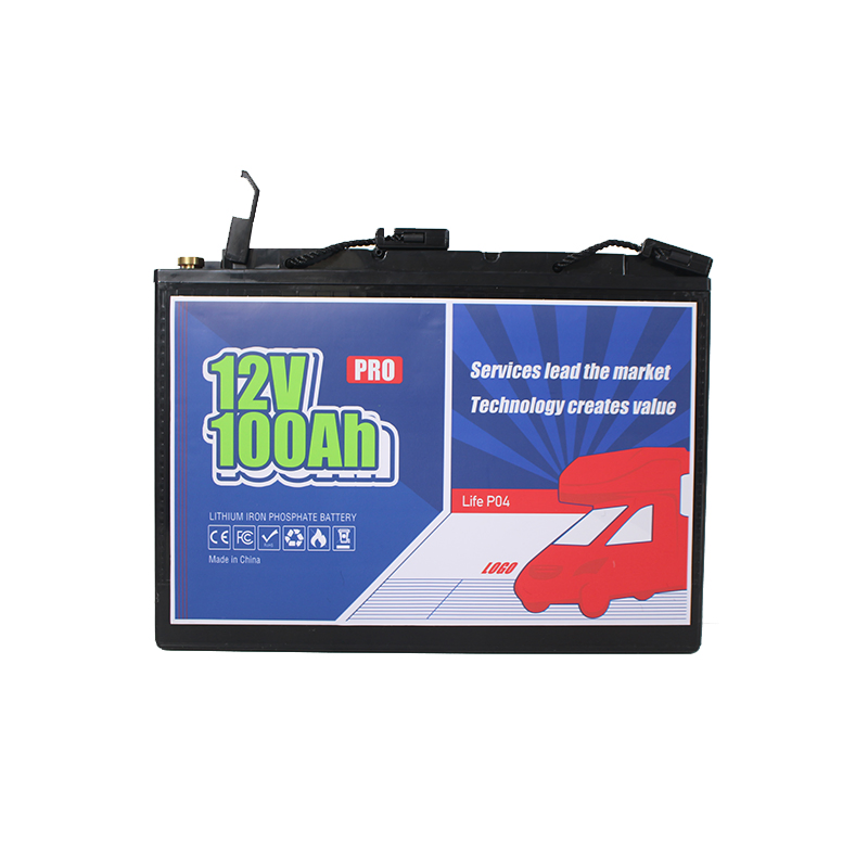 LiFePO4 دورة عميقة 100ah 12V بطارية ليثيوم مع نظام إدارة البطارية مدمج 3000-5000 للسيارات الترفيهية/المخيمات البحرية/التجوال/الفان