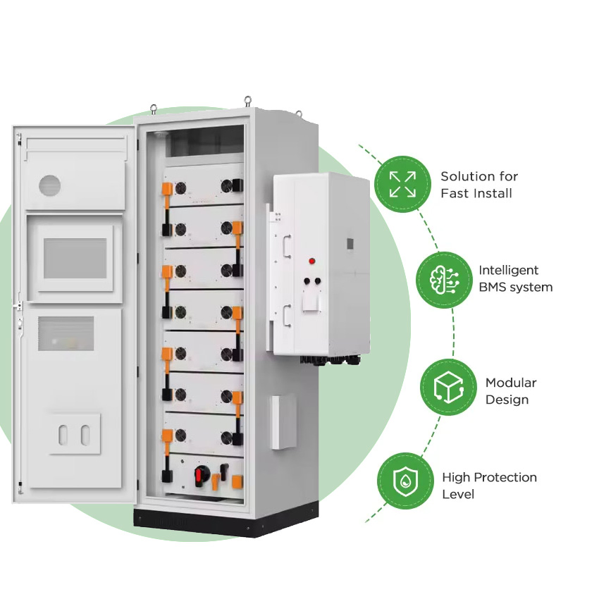 100kw 261kw نظام تخزين الطاقة الصناعية والتجارية بطارية ليثيوم حديد