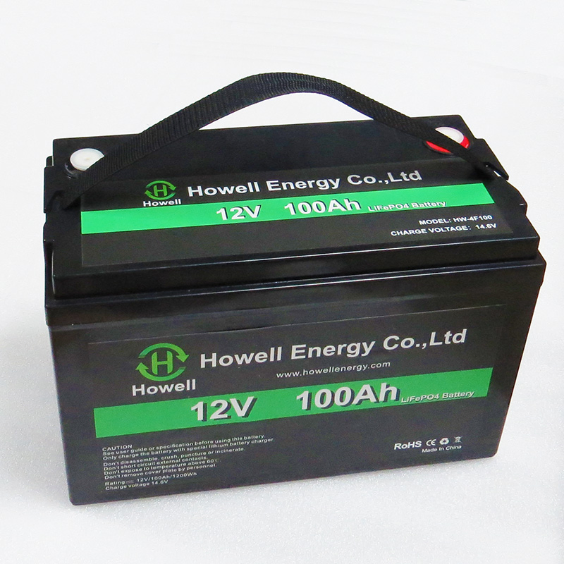 LiFePO4 ليثيوم حديد 12V فولت 100ah حزمة بطارية تخييم RV مركبة ترفيهية بطارية
