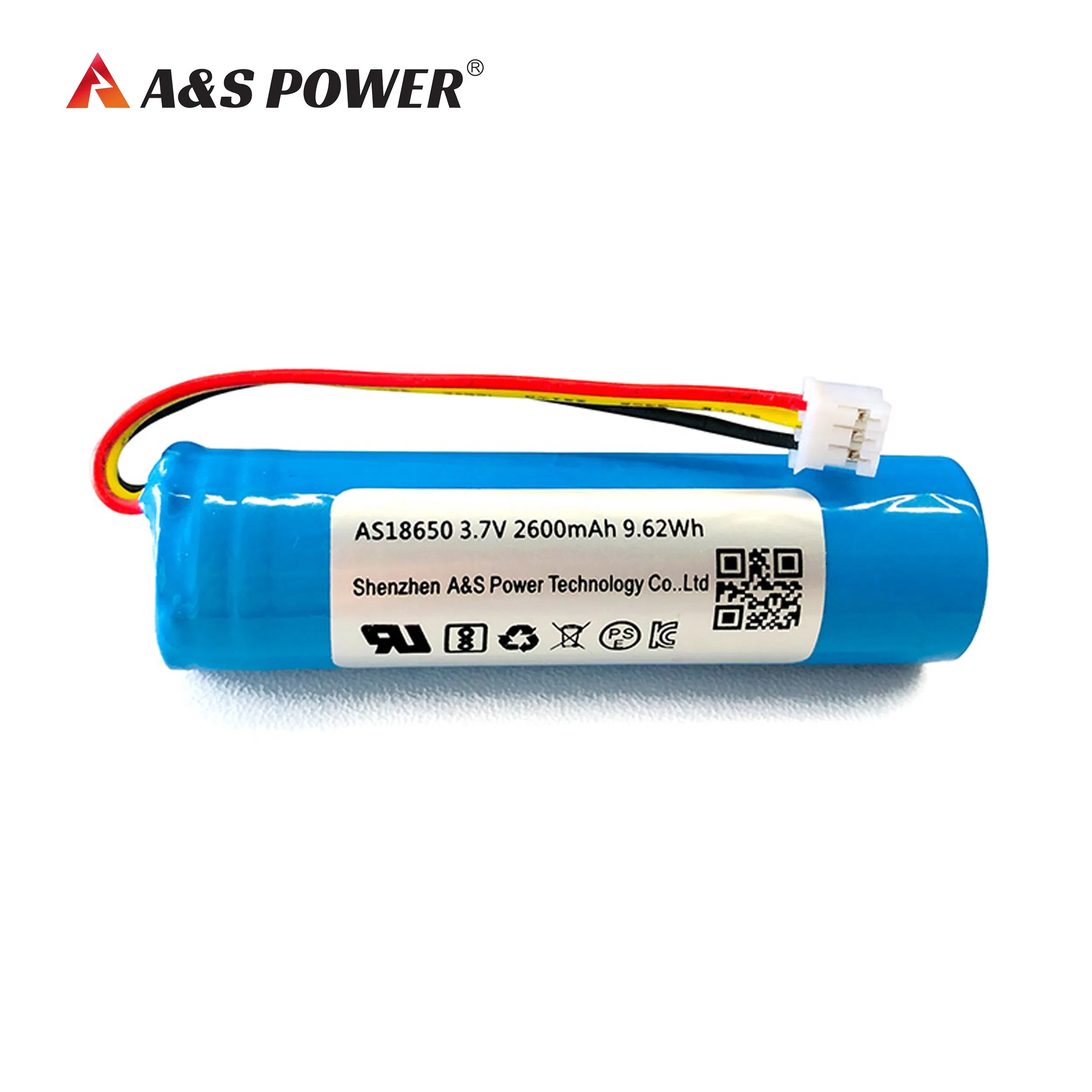 18+ سنوات الشركة المصنعة لبطارية ليثيوم 18650 بطاريات ليثيوم أيون 3.7V 2600mAh بطارية ليثيوم 18650 بطارية ليثيوم أيون مع UL2054/Kc/CB لمصباح الرأس مكبر الصوت