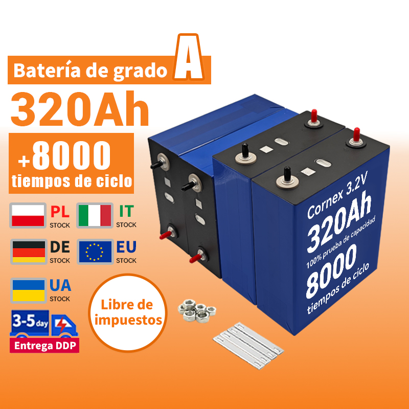 كورنيكس 3.2V 320ah بطارية تخزين الطاقة العميقة 3.2V 280ah 314ah 324ah LiFePO4 خلايا بطارية ليثيوم أيون 340ah بطارية برزماتيكية