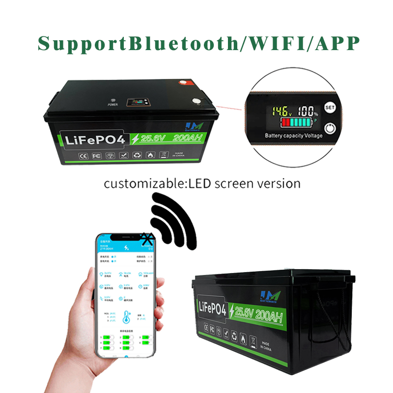 بطارية صيانة مجانية 12V 100ah 200ah LiFePO4 بطارية 24V 300ah بطارية فوسفات الحديد الليithium 48V بطارية UPS LFP مع UL IEC CE