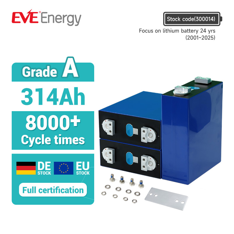 إيف 314ah 1004.8wh LiFePO4 بطارية ليثيوم بطارية مستخدمة مخصصة 3.44mwh/4mwh/5mwh نظام للقوارب الصناعية والتجارية التي تعمل بالطاقة الشمسية