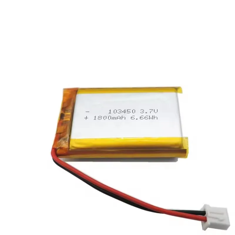 103450 3.7V 1800mAh بطارية بوليمر الليثيوم 103450 3.7V قابلة لإعادة الشحن 2000mAh بطارية ليثيوم بوليمر لجهاز طبي