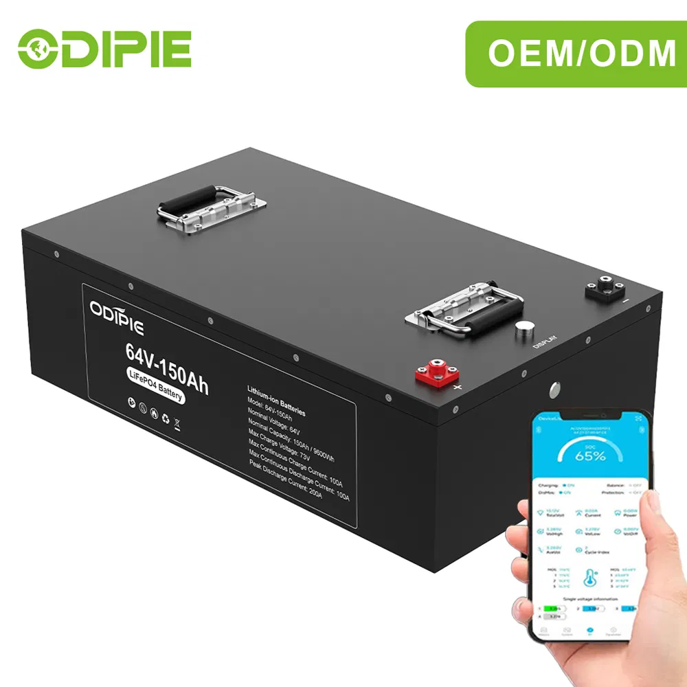 مخصص 60V 64V 72V 76.8V 30ah 100ah 125ah 150ah دورة عميقة LFP LiFePO4 بطارية دراجة نارية كهربائية ثلاثية العجلات مصنع الصين OEM ODM