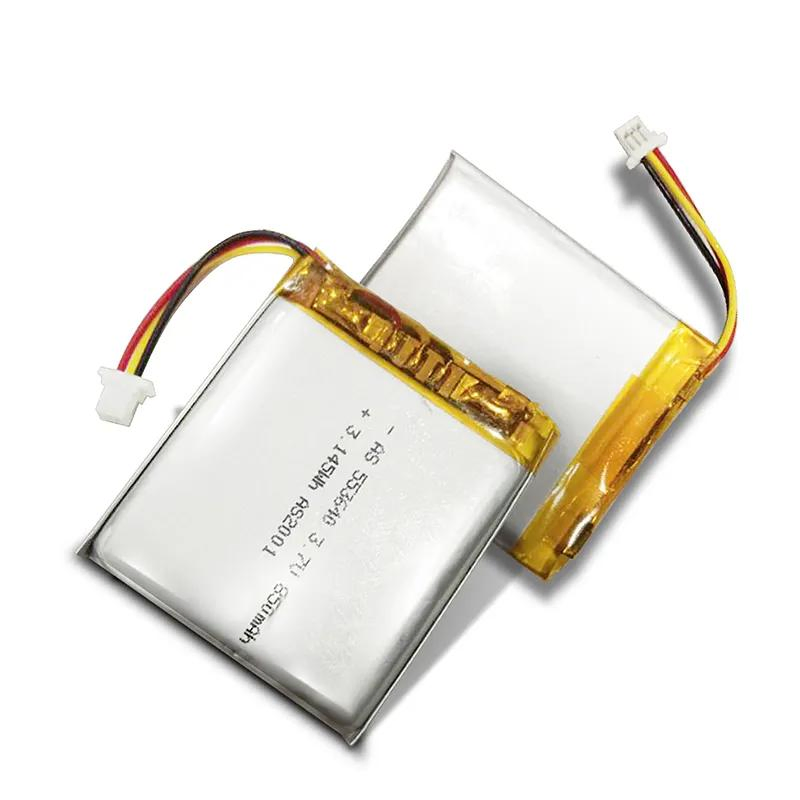 بطارية ليثيوم بوليمر قابلة لإعادة الشحن 553640 3.7V 850mAh مع UL1642/UL2054/CB (17) /CCC/Kc/Un38.3/Wercs/CE