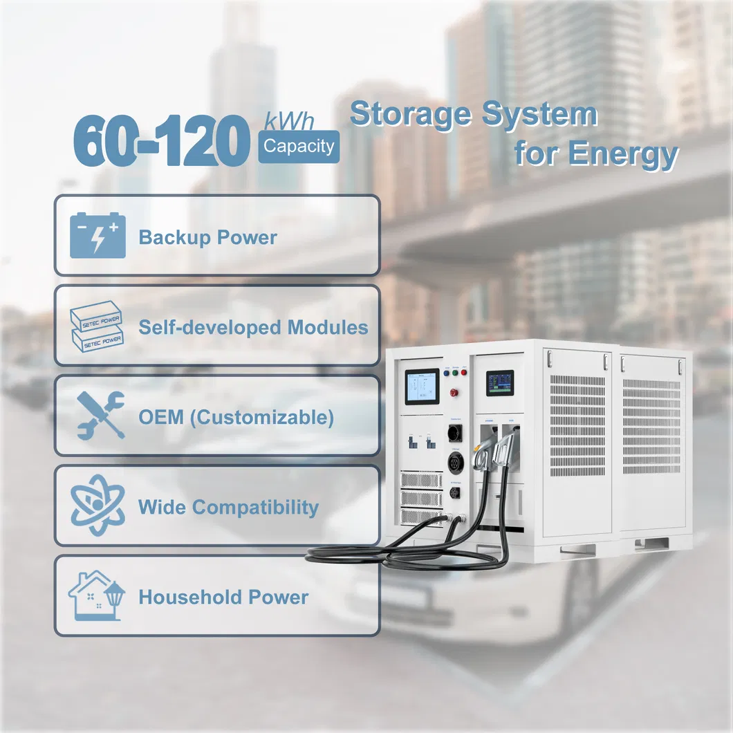 60kWh/120kWh نظام تخزين الطاقة الصناعية تخزين الطاقة الشمسية المتنقل LiFePO4 بطارية ليثيوم أيون LFP